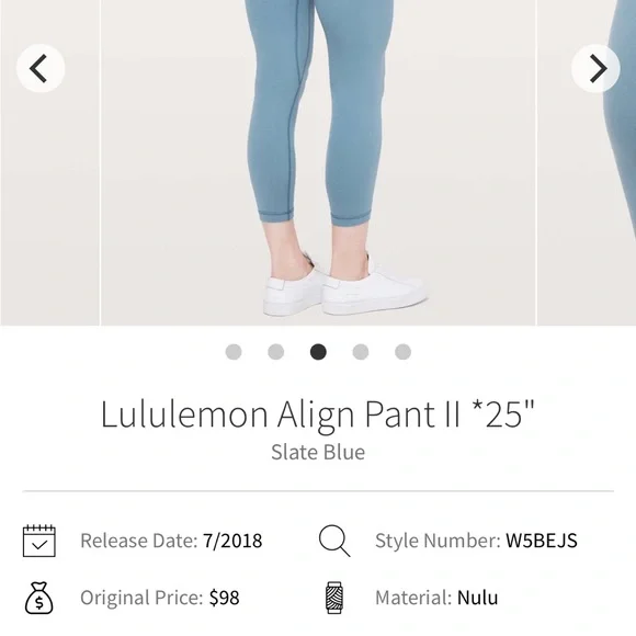 lululemon align leggings size 8 blue slate - Picture 2 of 11